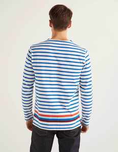 T-shirt universitaire vintage pour hommes grande taille 100% coton respirant col rond manches longues polaire lourde coupe haute vêtements de sport - Product Image 4