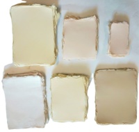 Papier mécanique fait main A5 à bords festonnés, papier brûlé, couleur beige blanc, 29x21 cm, prix de gros à bas prix, papier non coupé à bords festonnés