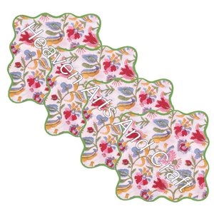 Impression couleur coton tissu pétoncles serviette ensemble 100% coton fait de qualité supérieure serviette de Table ourlet point indien main bloc impression - Product Image 6