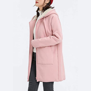 Sudadera con capucha de algodón de alta calidad para mujer, sudadera informal de manga larga decorada con cristal, ropa de calle de invierno con logotipo frontal, venta al por mayor - Product Image 3