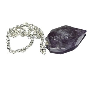 Pendule en forme de goutte d'améthyste, 1 pièce, améthyste festonnée, à vendre - Product Image 1