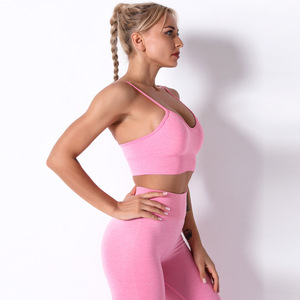 Sujetador y mallas deportivas para mujer, ropa deportiva con diseños de impresión personalizados, de material de alta calidad, a la moda, venta al por mayor - Product Image 2