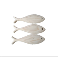 Produits artisanaux en bois du Vietnam, 20 pièces, à motifs faits à la main, décoration de poisson