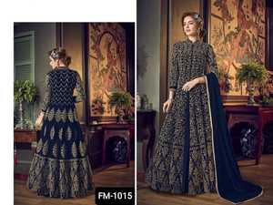 Vestido de noche largo de estilo paquistaní para mujer, traje anarkali con dupatta, bordado, último diseño - Product Image 2