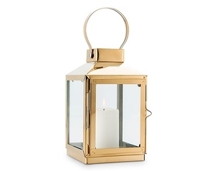 Large Gold Metal Glass Pillar <b>Candle</b> <b>Holder</b> <b>Lantern</b> Decorative <b>Lanterns</b> with Handle For Christmas Table Centerpieces Decoration - Product Image 2