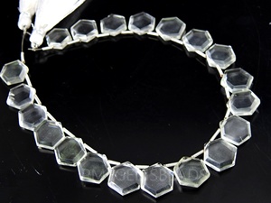 20-Piece Strand 10-11MM Natural <b>Crystal</b> Quartz Faceted Hexagon <b>Bead</b> Loose for Jewelry Making - Product Image 2