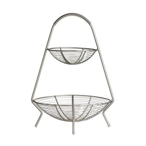 Exclusive Quality <b>Round</b> Shape Iron And Wooden <b>Basket</b> For Home <b>Storage</b> And Organization <b>Basket</b> Set Of 2 - Product Image 2