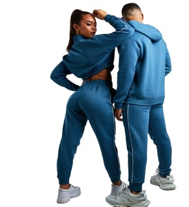 Hot sale women's <b>long</b> sleeve elastic hem <b>matching</b> stripped two piece pant set - Product Image 1