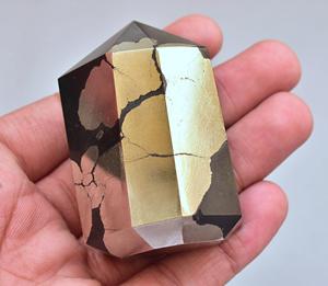 Apache Gold Pyrite Tower / Apache ทองคำไพไรต์พลอยทาวเวอร์/ไพไรต์ทาวเวอร์อัญมณีหายาก Apache คริสตัลไพไรต์ - Product Image 2