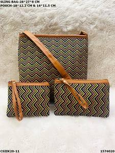 Ikkat Fabric Combo <b>Evening</b> <b>Bags</b> with Cotton Lining Premium Material for Stylish Occasions - Product Image 4