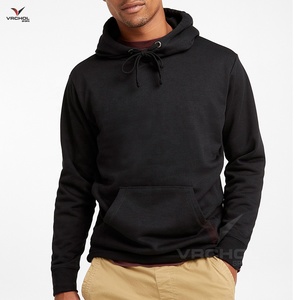 Sudadera negra de algodón de alta calidad con capucha Anti-Shrink diseño personalizado cremallera largo invierno verano Casual Jersey personalizado al por mayor - Product Image 1