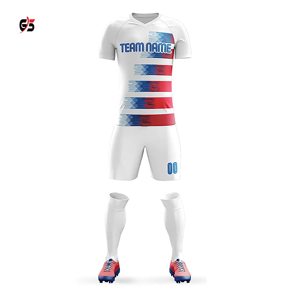New Latest Design Soccer Jersey Short Set Uniform Wear Custom Sublimation Printing Sportswear Product Team Clubs Uniform