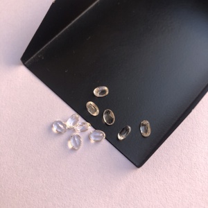 Topacio blanco natural de 4mm y 5mm, corte ovalado, piedras preciosas semipreciosas, precio al por mayor, piedras sueltas para joyería, tienda, proveedor en línea - Product Image 2