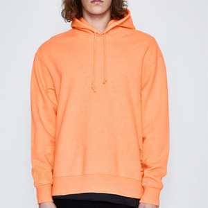 Sudadera con capucha ajustada de algodón 100% para hombre, ropa de gimnasio con logotipo personalizado y técnica bordada para la temporada de invierno, patrón sólido - Product Image 1