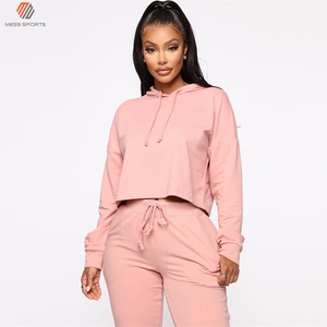 Nouvel ensemble décontracté pour femme : survêtement de sport taille haute avec pantalon de jogging et crop top pour la gym - Product Image 2