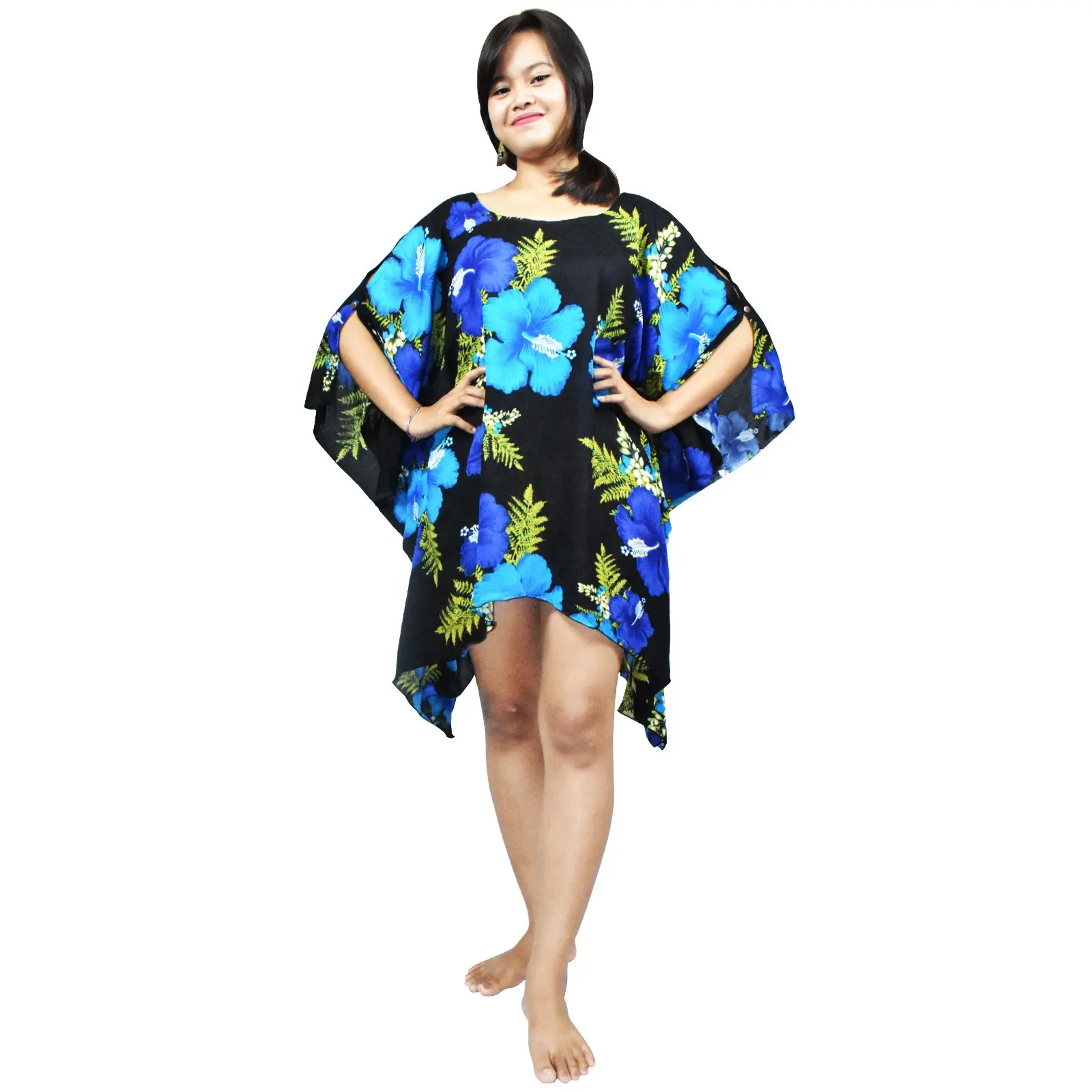 Baju Renang Pantai Pendek Longgar Wanita, Dress Kasual Musim Panas Penutup Baju Renang