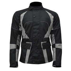 เสื้อแจ็คเก็ตผ้าสำหรับขี่จักรยานตั้งแคมป์สำหรับเจ้าของรถมอเตอร์ไซด์เข็มขัดปรับได้สีดำและสีเทาทำตามสั่ง - Product Image 1