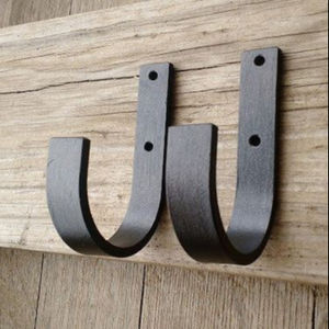 Gancho de pared de Metal doble de hierro fundido Vintage forjado - Product Image 1