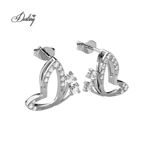 Orecchini e collana con ali di farfalla impreziositi da gioielli Daiisni con cristalli <span class=keywords><strong>Swarovski</strong></span> per donna - Product Image 6