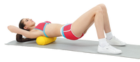 Rouleau en mousse ALLWINWIN FMR25 - Rouleau de massage dorsal gonflable en PVC pour exercices musculaires et étirements