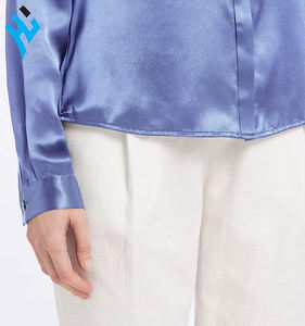 Venta al por mayor 100% de seda Charmeuse Oficina desgaste camisa de seda de las mujeres | Nuevo estilo de las mujeres de encargo de manga larga blusa de seda con cuello camisas - Product Image 6