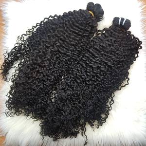 ผมต่อแบบหยิกหยักศกผมคนธรรมชาติสีดำบริสุทธิ์สไตล์เวียดนาม - Product Image 1