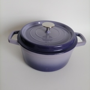 Casserole en fonte <span class=keywords><strong>émaillé</strong></span>e antiadhésive, résistante au <span class=keywords><strong>four</strong></span>, ronde, avec couvercle, double poignée, pour pain - Product Image 3