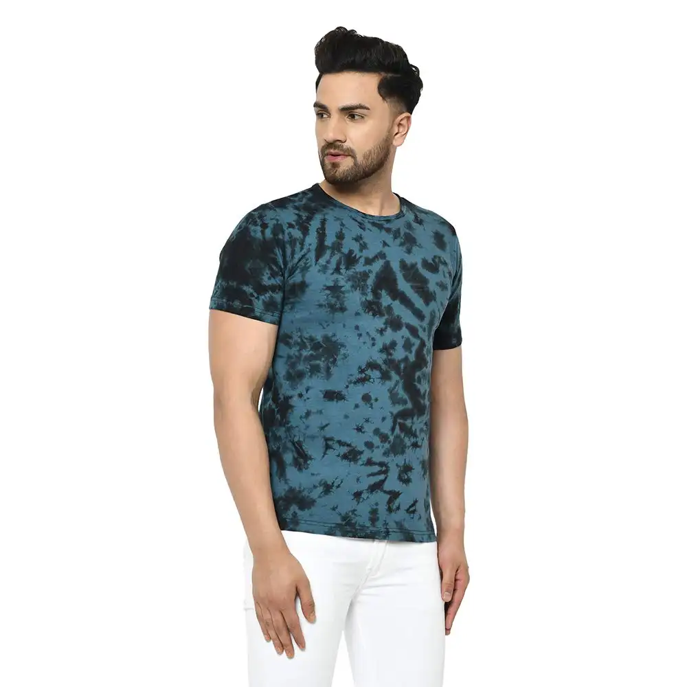 Pakistan Men's Tie Dye T-Shirt Workout Wear O Neck Short Sleeve T Shirts