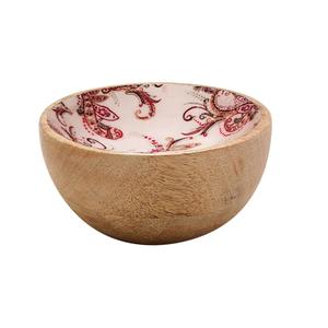 Tazón de comida de madera impreso de forma redonda Calidad superior Tazón de aperitivos de postre de tamaño personalizado a un precio asequible - Product Image 2