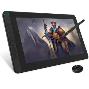 Huion tablet gambar grafis, monitor beberapa warna interaktif lcd pen display digital