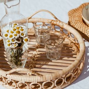 High Quality <b>Large</b> Rattan Serving <b>Tray</b> Simple Design for Effortless Food Serving in the Kitchen - Product Image 6
