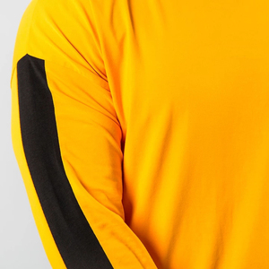 เสื้อยืดแขนยาวสำหรับผู้ชาย,เสื้อกีฬาฟิตเนสผ้าฝ้ายอีลาสเตน - Product Image 4