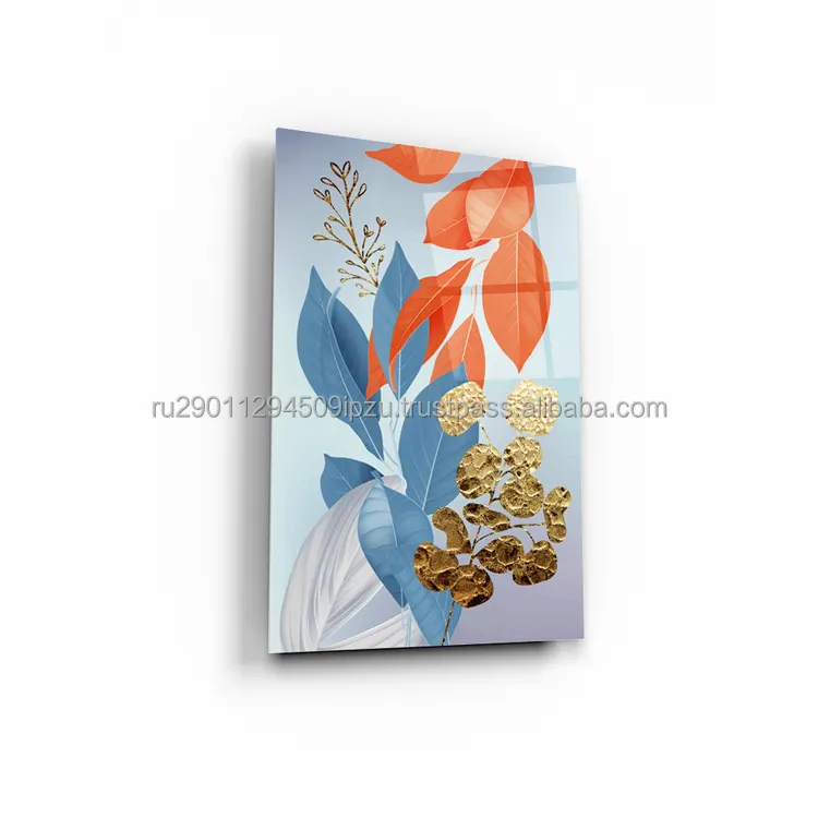 Картина на стекле «листья 2» 40x60, арт. WB-07-224-04 с высоким <span class=keywords><strong>разрешение</strong></span>м пластиковая карта полноценная цветная печать, подарок, сувенир марки