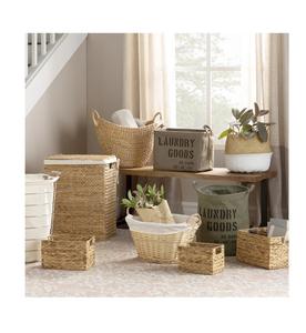 Paniers de jacinthe à eau carrés en pvc, plateau de rangement de jacinthe tissés naturels/panier de stockage en paille fait à la main du Vietnam - Product Image 2