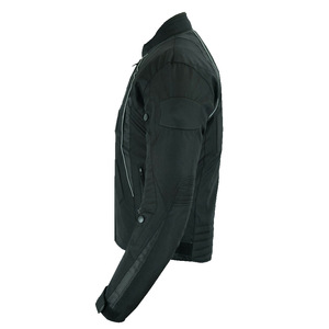 แจ็กเก็ตผ้า Cordura กันน้ำสำหรับผู้ชาย,บุนวม CE สำหรับมอเตอร์ไซค์สีดำ - Product Image 3