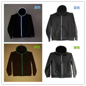 Nicro-sweat à capuche lumineux, LED/EL, de haute qualité, pour hommes, vêtements de danse pour le décor de fête, Costumes - Product Image 5