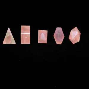 玫瑰石英AAA质量几何固体神圣套装批发水晶灵气治疗和水晶治疗石