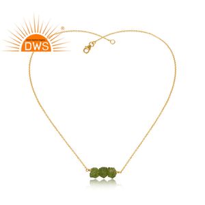 Collar de piedras preciosas de peridoto múltiple, hecho a mano, fabricante de Collar de plata 925, chapado en oro de 18k, proveedor de joyería - Product Image 2