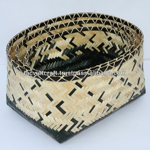 Wholesaler Eco friendly Nice Bamboo Woven Storage Baskets ODM From Vietnam Bamboo storage baskets - Product Image 4