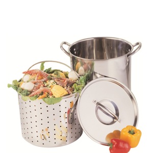 Stainless Steel 4-Piece Eco-Friendly Pasta Cooker Steamer Multi-Pot Set with Pot Cover - Product Image 6