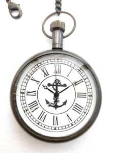 Tanghi — montre de poche en laiton Antique, tenue indienne, finition Antique, avec longue chaîne, CHLW009 - Product Image 3