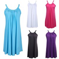 Nouvelle robe d'été élégante en satin pour femmes, sans manches, robe courte de soirée, mini robe de plage, taille naturelle, droite, mignonne pour adolescentes