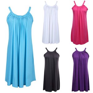 Nouvelle robe d'été élégante en satin pour femmes, sans manches, robe courte de soirée, mini robe de plage, taille naturelle, droite, mignonne pour adolescentes - Product Image 2