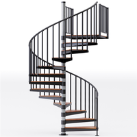 Escalier extérieur, escalier en colimaçon extérieur, escalier préfabriqué en métal, résidentiel