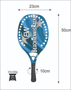 Raquettes de beach tennis personnalisées 100% fibre de verre, raquette de paddle/Padel avec poignée en fibre de carbone, poids 320-340g, votre logo, votre couleur - Product Image 4