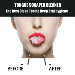Raspador de Lengua de Acero Inoxidable, Reduce el Mal Aliento, Fácil de Usar, Limpiador de Lengua para Cuidado e Higiene Bucal - Product Image 2