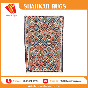 Venta directa de fábrica, nuevo diseño, alfombras Kilim impresas con altura de pila de felpa y patrón de Chevron para decoración del hogar - Product Image 3