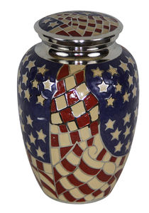 Metal adult urn <b>Ashes</b> ceramic <b>box</b> <b>for</b> cremation - Product Image 4