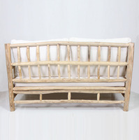 Fauteuil de relaxation contemporain en bois de teck avec couvercle amovible pour salon, bureau à domicile, villa, mobilier de maison
