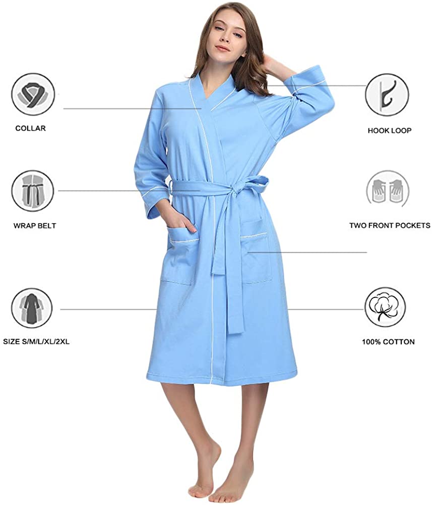 Одноразовое нетканое кимоно, вафельное кимоно, личная гигиена, спа-одежда с карманами